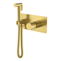 Набор для гигиенического душа Boheme Stick 127-MG (со скрытой частью) золото матовое фото 