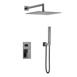 Душевая система для душа Boheme Qubic 474-3-GM, графит фото 