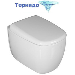 Унитаз подвесной безободковый Cerutti SPA Romina Aria Tornado 10613 с крышкой микролифт (система смыва Торнадо) фото 