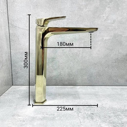 Смеситель для раковины высокий Haiba HB11726-5, золото фото 