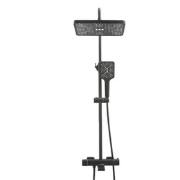 Душевая стойка с термостатом Haiba HB24537-7, чёрный фото 