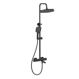 Душевая стойка с термостатом Haiba HB24726-7, чёрный фото 