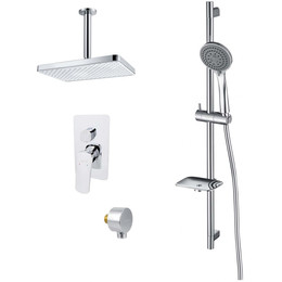 Набор смесителей 4 в 1 для душа Aquatek Вега AQ1075CR, Цвет производителя: хром фото 