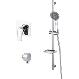 Набор смесителей 3 в 1 для душа Aquatek Вега AQ1076CR, Цвет производителя: хром фото 