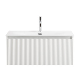 Тумба подвесная с раковиной BelBagno 80 см UNO-800-1C-SO-BO, bianco opaco фото 