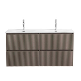 Тумба подвесная с раковиной BelBagno 120 см UNO-1200-4C-SO-СO, бежевый матовый фото 