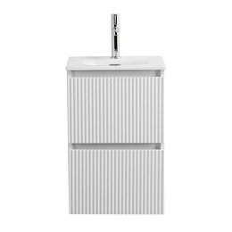 Тумба подвесная с раковиной BelBagno 40 см UNO-MINI-400-2C-SO-BO, bianco opaco фото 