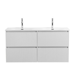 Тумба подвесная с раковиной BelBagno 120 см UNO-1200-4C-SO-BO, bianco opaco фото 