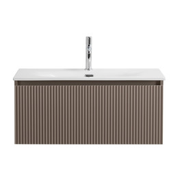 Тумба подвесная с раковиной BelBagno 80 см UNO-800-1C-SO-СO, бежевый матовый фото 