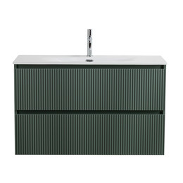 Тумба подвесная с раковиной BelBagno 100 см UNO-MINI-1000-2C-SO-VO, еловый матовый фото 