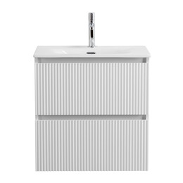 Тумба подвесная с раковиной BelBagno 60 см UNO-MINI-600-2C-SO-BO, bianco opaco фото 