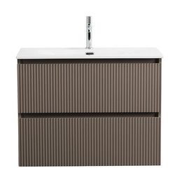 Тумба подвесная с раковиной BelBagno 90 см UNO-900-2C-SO-СO, бежевый матовый фото 