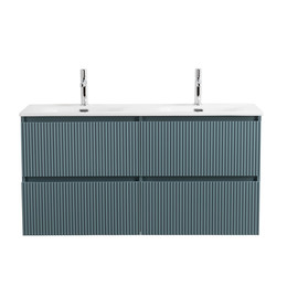 Тумба подвесная с раковиной BelBagno 120 см UNO-1200-4C-SO-AO, голубой матовый фото 