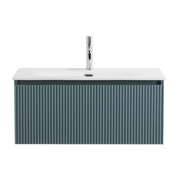 Тумба подвесная с раковиной BelBagno 80 см UNO-800-1C-SO-AO, голубой матовый фото 