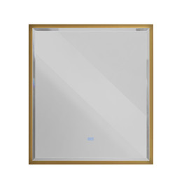 Зеркало Cezares 80 см CZR-SPC-INT-800-900-LED-TCH-WARM-BORO, брашированное золото фото 