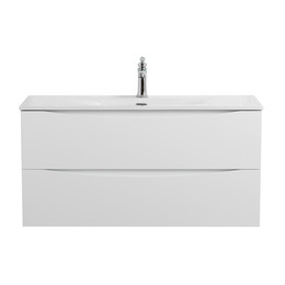 Тумба подвесная с раковиной BelBagno 90 см MARINO-CER-MINI-900-2C-SO-BO-P, bianco opaco фото 