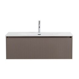 Тумба подвесная с раковиной BelBagno 100 см UNO-1000-1C-SO-СO, бежевый матовый фото 