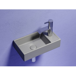 Раковина подвесная Ceramicanova Element 40 см L CN6051LMH, антрацит матовый фото 