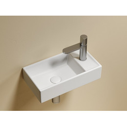 Раковина подвесная Ceramicanova Element 40 см L CN6051LMW, белый матовый фото 