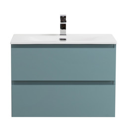 Тумба подвесная с раковиной Belbagno 60 см KRAFT-600-2C-SO-AO (раковина BB-8099-60) голубой матовый фото 