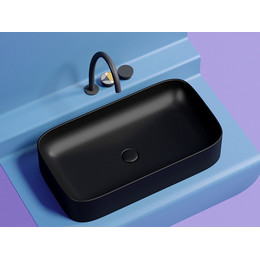 Раковина-чаша Ceramicanova Element 70 см CN6054MB, чёрный матовый фото 