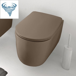 Унитаз подвесной безободковый Kerasan Nolita 531588, Bruno matt (Система смыва торнадо) фото 