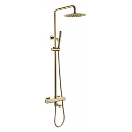Душевая стойка с термостатом Grocenberg GB7005GO, золото фото 