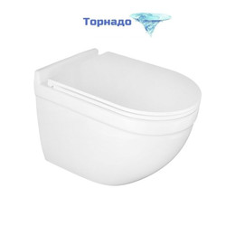 Унитаз подвесной безободковый Azario Fora AZ-0017-UQ3 с крышкой микролифт (Система смыва торнадо) фото 