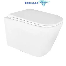 Унитаз подвесной безободковый Azario ESCONDA AZ-2805E с крышкой микролифт (Система смыва торнадо) фото 