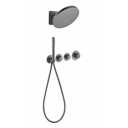 Душевая система для душа с термостатом Grocenberg GB5020BG, графит фото 