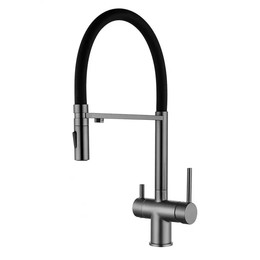 Смеситель для кухни Grocenberg GB4096BG, графит фото 