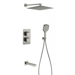 Душевая система для душа с термостатом Grocenberg GB5050NK, никель фото 