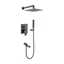 Душевая система для ванны Grocenberg GB5089BL-1, чёрный матовый фото 