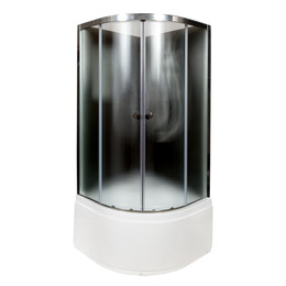 Душевая кабина Avacan 100x100 см B10BLACK, хром/матовое (безсиликоновая сборка) фото 