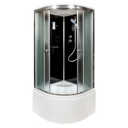 Душевая кабина Avacan 100x100 см B10SELBLACK, хром/матовое (безсиликоновая сборка) фото 