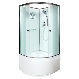 Душевая кабина Avacan 100x100 см D10, хром/матовое (безсиликоновая сборка) фото 