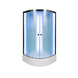 Душевая кабина Avacan 100x100 см D271SLED, хром/матовое (безсиликоновая сборка) фото 