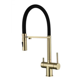 Смеситель для кухни Grocenberg GB4096MG, матовое золото фото 