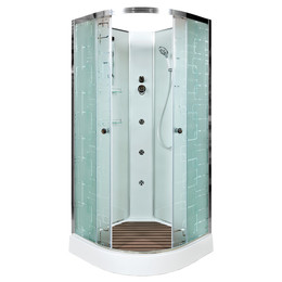 Гидробокс Avacan 100x100 см EM1510NGM, хром/узор (безсиликоновая сборка) фото 