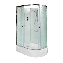 Душевая кабина Avacan 120x80 см EM2712LN, хром/узор (безсиликоновая сборка) фото 