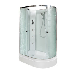 Гидробокс Avacan 120x80 см EM2712LNGM, хром/узор (безсиликоновая сборка) фото 