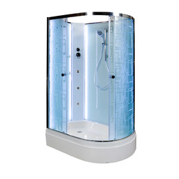 Гидробокс Avacan 120x80 см EM2712LNLED+GM, хром/узор (безсиликоновая сборка) фото 