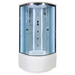 Гидробокс Avacan 100x100 см EM4510LED+GM, хром/узор (безсиликоновая сборка) фото 