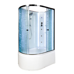 Гидробокс Avacan 110x80 см EM4511RNLED+GM, хром/узор (безсиликоновая сборка) фото 