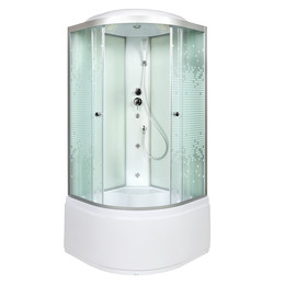 Гидробокс Avacan 100x100 см L910GM, хром/матовое (безсиликоновая сборка) фото 