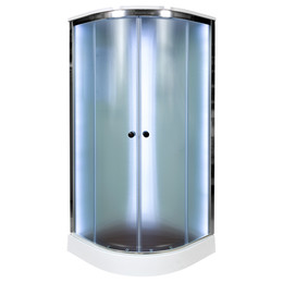 Душевая кабина Avacan 110x110 см D011SLED, хром/матовое (безсиликоновая сборка) фото 