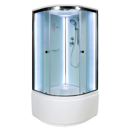 Душевая кабина Avacan 110x110 см D511SLED, хром/матовое (безсиликоновая сборка) фото 