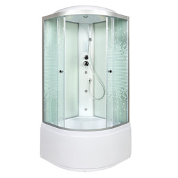 Гидробокс Avacan 80x80 см L980GM+EL, хром/узор (безсиликоновая сборка) фото 