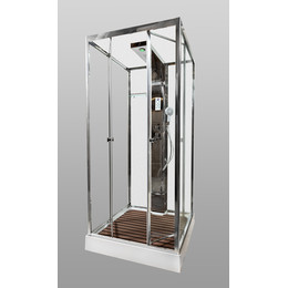 Гидробокс Avacan 100x100 см Z111MT, хром/прозрачное (безсиликоновая сборка) фото 