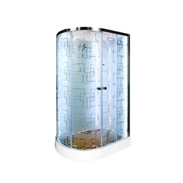 Душевая кабина Avacan 120x90 см EM2012RNLED, хром/узор (безсиликоновая сборка) фото 